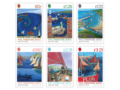 Isle of Man Stamps & Coins presents Peel Traditional Boats by  Nicola Dixon 