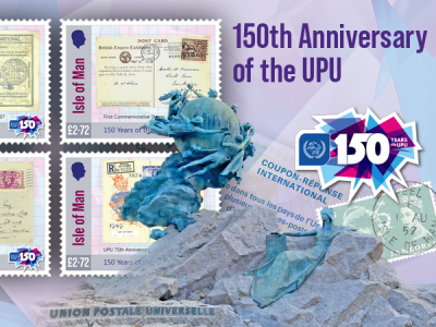 Isle of Man Post Office Celebrates the 150th Anniversary of the Universal Postal Union with an Official Postal Tribute